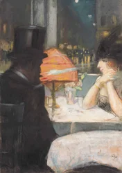 Lady and Gentleman in a Restaurant